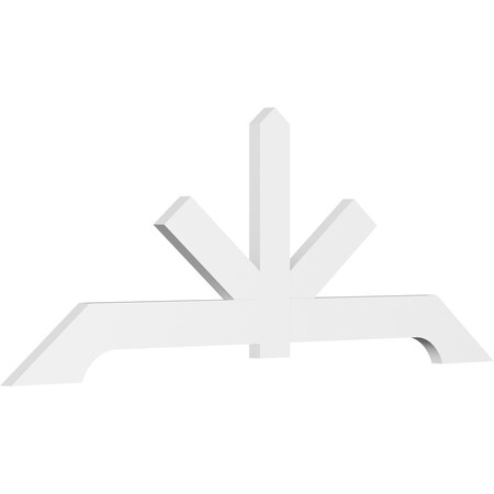 Ekena Millwork Vanguard Architectural Grade PVC Gable Bracket, 96"W x 36"H x 2"D x 6"F, 9/12 Pitch GBP096X36X0206VAN00